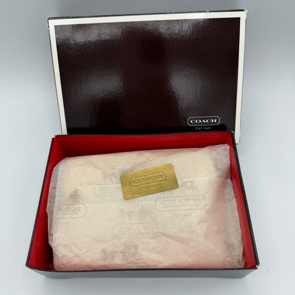 Coach Yellow Leather Bifold Snap Wallet Small with Box, Original Package - Picture 10 of 10